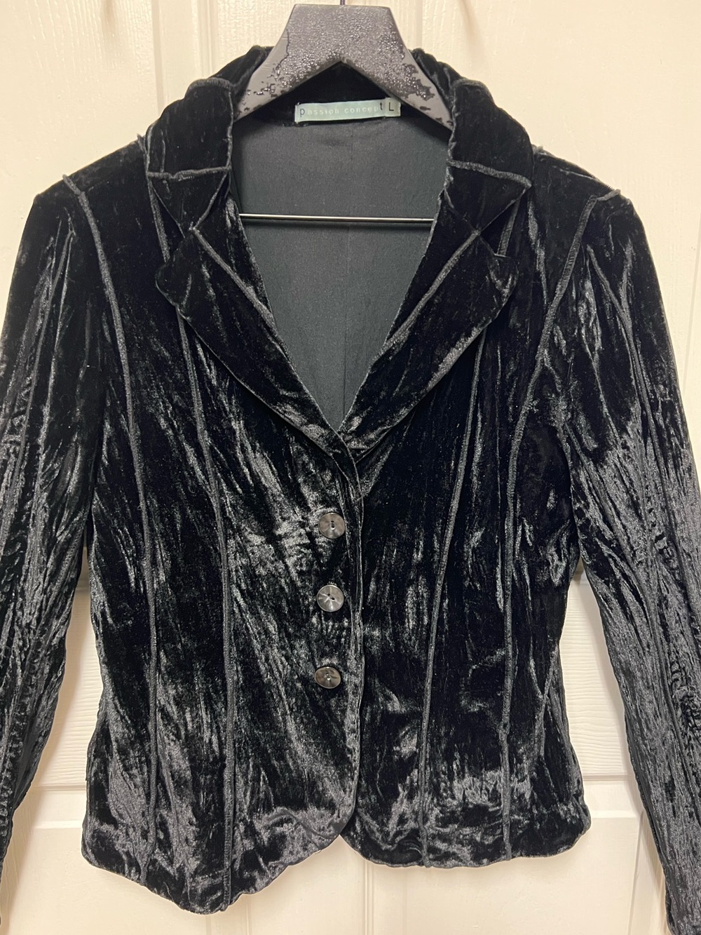 Passion Concept Black Velvet Women's Blazer Jacket
